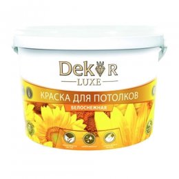 Краска ВД-АК -216 "DEKOR" для потолков белоснежная 7,0 кг