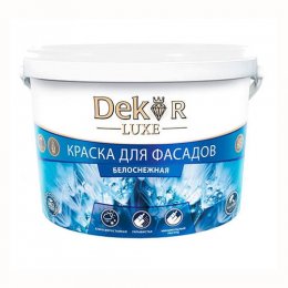 Краска ВД-АК-111 "DEKOR" для фасадов белоснежная 1,1 кг