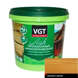 Лак акриловый пропиточный с антисептиком ореховое дерево, 0,9кг 
