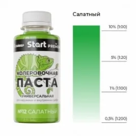 Паста колеровочная Start №12 салатный 0,1л 