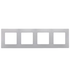 Рамка 4 поста алюминий ETIKA 672554