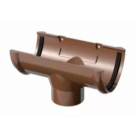 Воронка жёлоба водосточного ПВХ коричневый