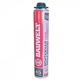 Пена монтажная профессиональная всесезонная BAUWELT, 750 мл