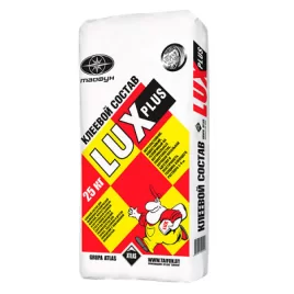 Клей для плитки повышенной фиксации LUX PLUS, 25 кг