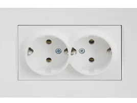 Розетка 2-ая (скрытая, с/заз. керамика) белая RITA MUTLUSAN