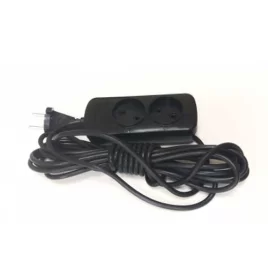 Удлинитель 2 гнезда 2м (черный, ПВС, ТИП2)  ТИФЛОС