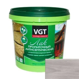 Лак акриловый пропиточный с антисептиком дуб светло-серый, 0,9кг 