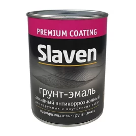 Грунт-эмаль Slaven быстросохнущий антикоррозионный светло-серый 1,1 кг