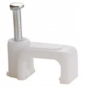 Скоба 14 мм прямоугольная пластиковая (100шт)