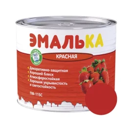 Эмаль ЭМАЛЬКА ПФ-115 красная 1,8кг