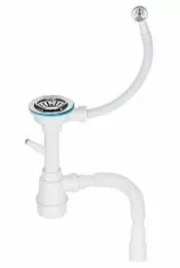 Сифон для кухни с прямоугольным переливом 114мм (AVE129740)