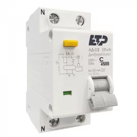 Автомат дифференциальный АД 12, 1P+N 25A\30mA хар.С ЕТР