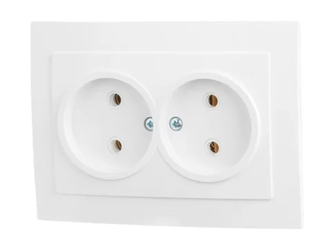 Розетка 2-ая скрытая, б/з) белая, ЮПИТЕР (JP7420-04) в Гомеле
