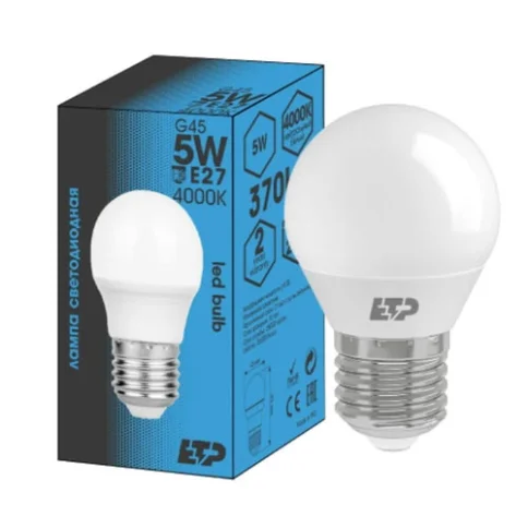 Лампа светодиодная G45 5W E27 6500К в Гомеле