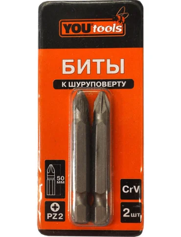 Бита PZ2х50мм (к-т 2 шт) YOURTOOLS в Гомеле
