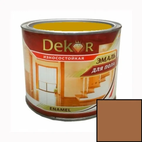 Эмаль для пола "DEKOR" орех светлый 1,8 кг в Гомеле