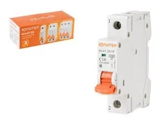 Автоматический выключатель ВА47-29 1Р 16А 4,5кА х-ка С JP7501-16
 ЮПИТЕР в Гомеле