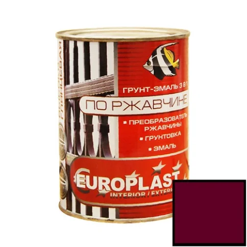 Грунт-эмаль по ржавчине EUROCLASS вишневая  0,9 кг в Гомеле