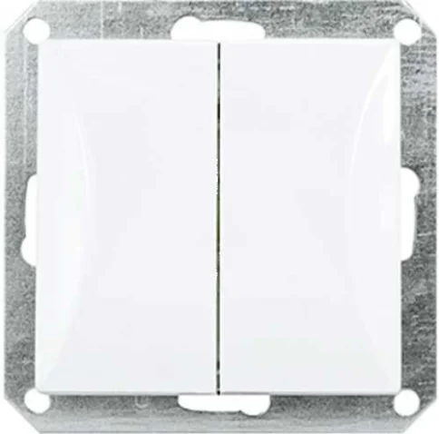 Выключатель двухклавишный белый OPBL-WP2 в Гомеле