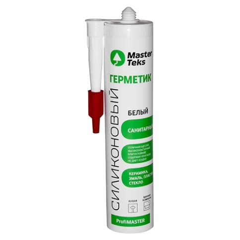 Герметик силиконовый санитарный MASTER TEKS PM белый 290 мл в Гомеле