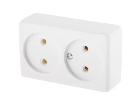 Розетка 2-ая (открытая, б/з) белая, ЮПИТЕР (JP7421-03) в Гомеле