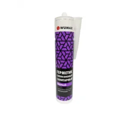 Герметик силиконовый санитарный  белый 280мл WUMAX в Гомеле
