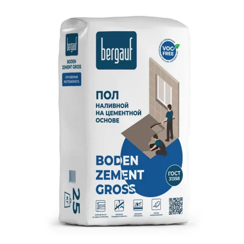 Bergauf Ровнитель на цементной основе Boden Zement Gross 25кг в Гомеле