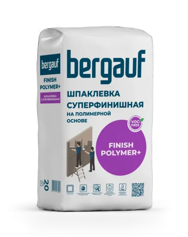 Bergauf Шпатлевка суперфинишная на полимерной основе Finish Polymer+  25 кг в Гомеле