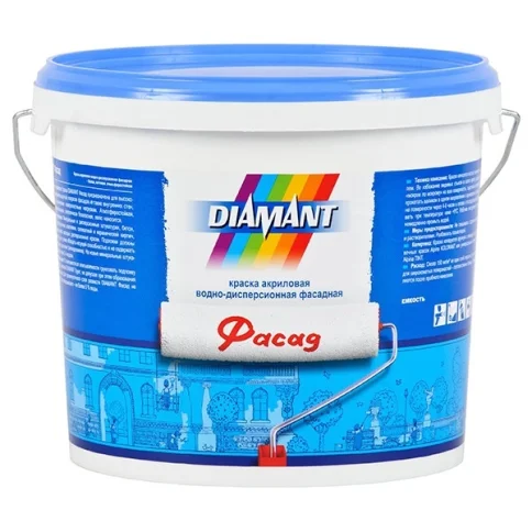 Краска акриловая в/д белая Diamant Фасад  15,5кг в Гомеле