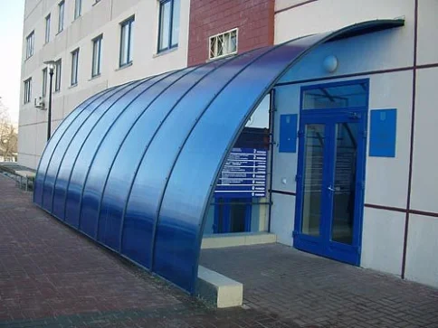 Сотовый поликарбонат 6мм (синий) 73 пл. фото 3