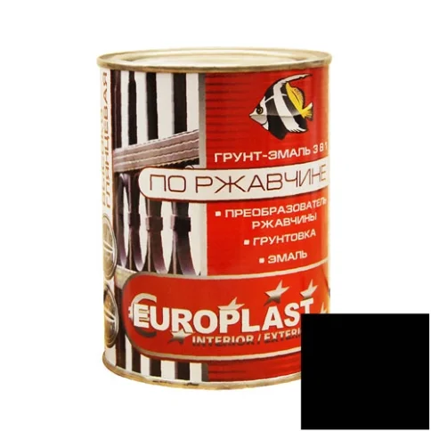 Грунт-эмаль по ржавчине EUROCLASS черная 0,9 кг в Гомеле