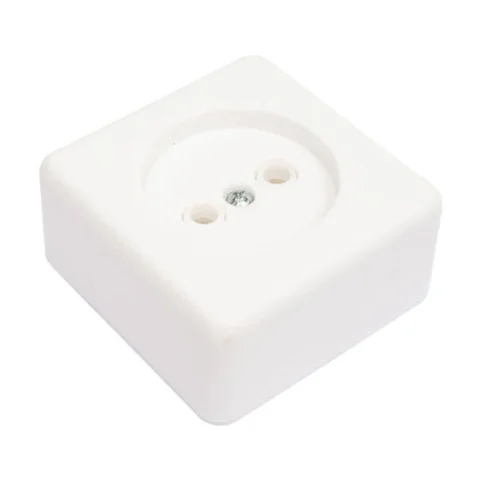 Розетка 1-ая (открытая, без/з) белая, ЮПИТЕР (JP7421-05) в Гомеле