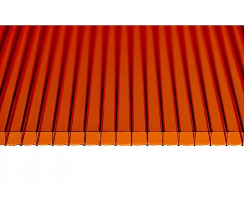 Сотовый поликарбонат 6мм (янтарь) 48 пл. в Гомеле