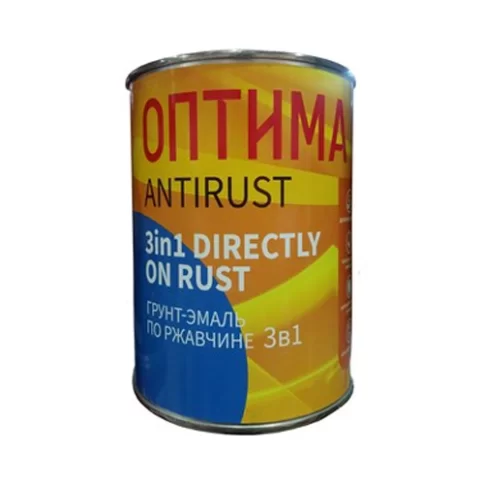 Грунт-эмаль по ржавчине 3 в 1 ОПТИМА серая, 0,9кг в Гомеле