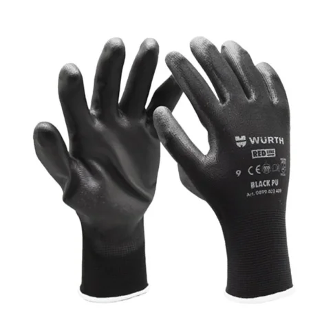 Перчатки защитные от минимальных рисков BLACK PU р.9 в Гомеле