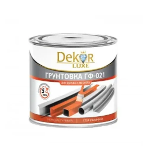 Грунтовка ГФ-021 "DEKOR" серая 1,8кг в Гомеле