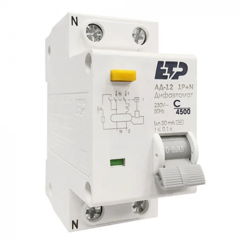 Автомат дифференциальный АД 12, 1Р+N 25A\30mA хар.С ЕТР в Гомеле